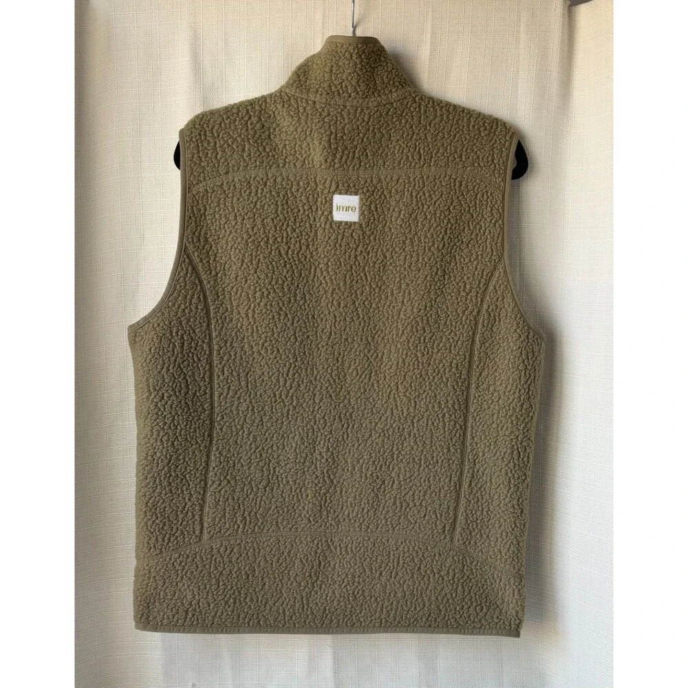Patagonia Retro Pile Fleece Vest Men's Medium Sage Khaki Full Zip Outdoor